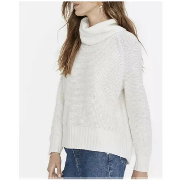 Women's Madewell Cowl Neck Sweater XS Off-White - Picture 9 of 10